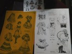 old paper doll yellow e